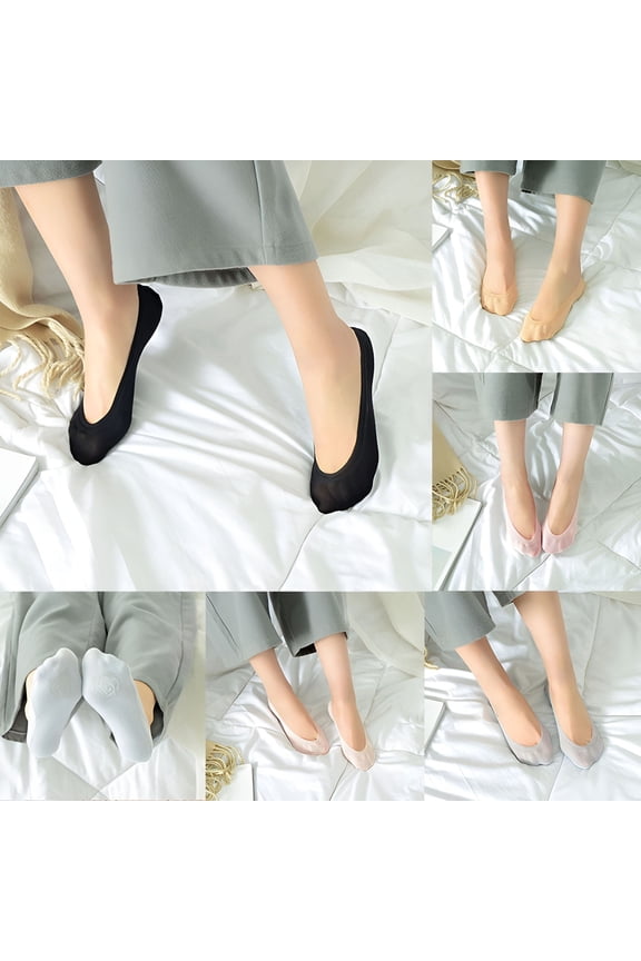 Pairs/Set Ultra Low Cut No Show Socks Women Invisible for Flats and Dress Shoes Liner Socks with Non-Slip Heel Grips