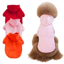 TELOLY Pet Clothes,For Autumn and Winter Small Dog Clothes,For Small Dogs Dog Sweatshirt Dog Hoodie,Pink,S
