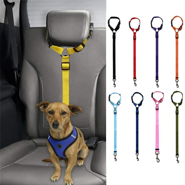 TELOLY Pet Enjoy Dog Cat Safety Seat Belt Strap Car Headrest Restraint