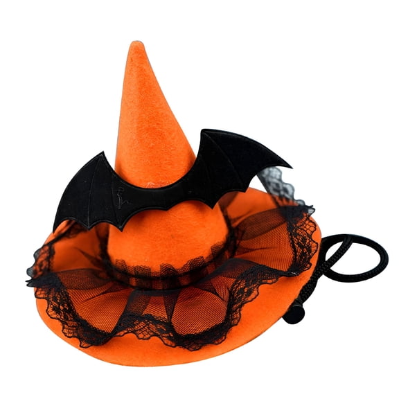 TELOLY Pet Witch Hat Pumpkin/Spider/Rose/Wing Halloween Costumes for Small Dogs & Cat Kitten