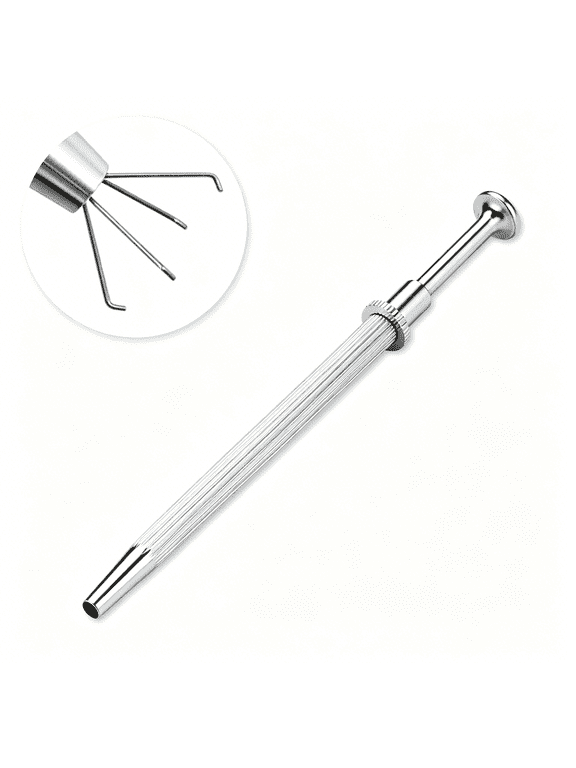 Piercing Taper Ball Grabber Tool Stainless Steel Flat Back Earring Applicator Tool 14/16/18/20G Piercing Changing Tool Threadless Insertion Pin Thread Body Piercing Kit for Ear/Nose/Navel