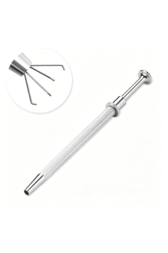 Piercing Taper Ball Grabber Tool Stainless Steel Flat Back Earring Applicator Tool 14/16/18/20G Piercing Changing Tool Threadless Insertion Pin Thread Body Piercing Kit for Ear/Nose/Navel