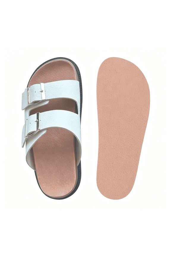 Pigskin Leather Insoles for Men and Women'S ClogsAnti-Slip Comfort Inserts for Cork Footbed Sandals, Ultra-Thin Adhesive Odor-Control Barefoot Shoe Liners for Slide Sandals