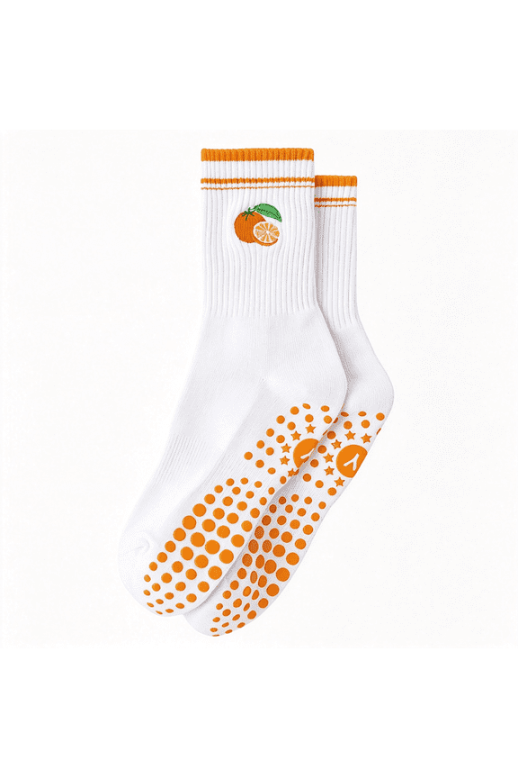 Pilates Grip Socks for Women Yoga Grippy Socks Cute Barre Non Skid Athletic Crew Sticky Sock Workout Hospital Pilates Socks