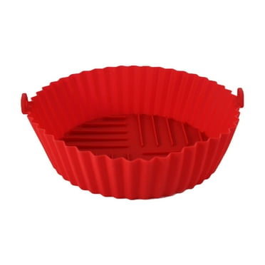 TELOLY Pizza Pan,FoodGrade Silicone Material Pizza Stone,Round Design Pizza Pan for Oven,Red