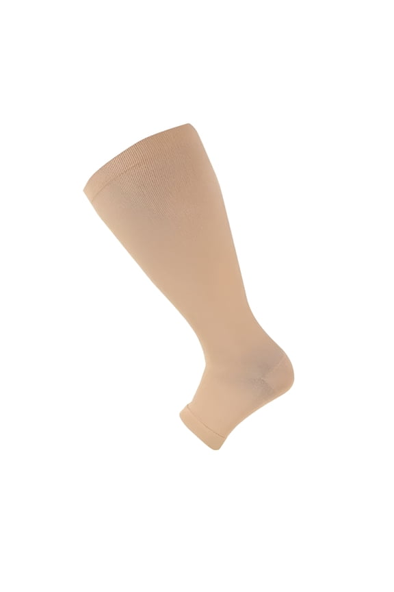 Plus Size Open Toes Compression Socks for Men & Women, Wide Calf Toeless Stockings Support Stocking for Circulation, Leg Skin Protector Sleeves