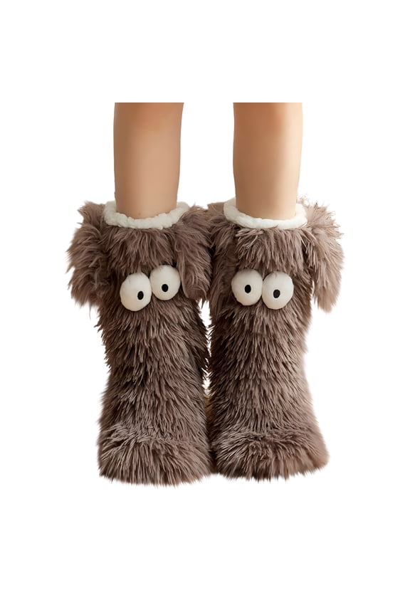 Plush Socks for Women, Cozy Sleeping Footwear for Home Warmth, Soft Floor Socks with Non-Slip Soles, Indoor Comfort During Cold Seasons