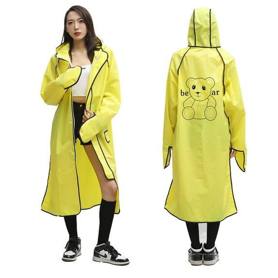 TELOLY Poncho,Flexible Ponchos for Adults,Convenient Women's Rain Jacket with Foldable Hood,Performance Men's Rain Jacket for Outdoor Adventures