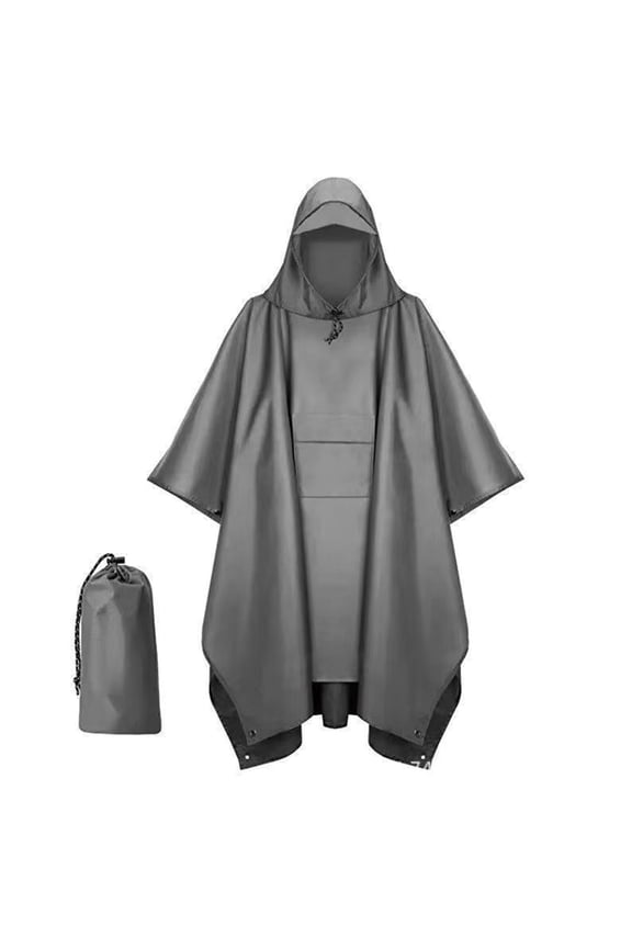 Poncho,Three-in-One Functionality Flat Ponchos Adult,High-Quality 210T Polyester with PU Coating Womens Rain Jacket With Hood,Lotus Leaf Effect Mens Rain Jacket