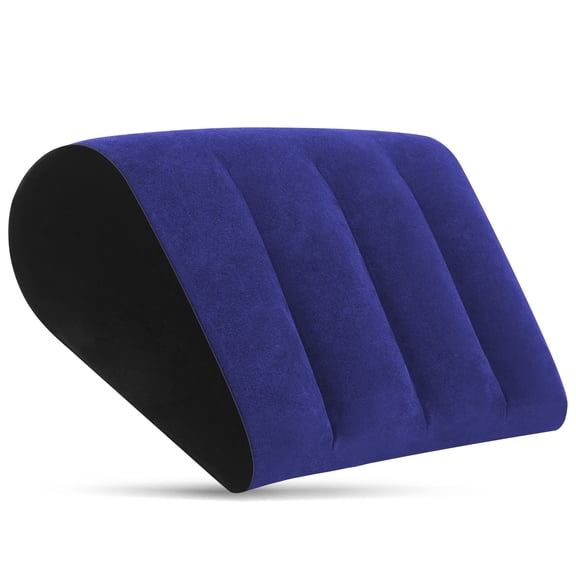 TELOLY Portable Wedge Pillow Inflatable Cushion - Body Positioners Lightweight Wedge Pillow for Sleeping, Leg Elevation, Use in Bed, Travel, Camping, Fast Inflating Deflation (Blue)