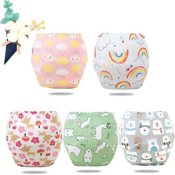 TELOLY Potty Training Underwear, Training Pants for Boys Girls, Baby Potty Training Toilet, Unisex Toddler Pee Pants, Toilet Training Pants Breathable Washable