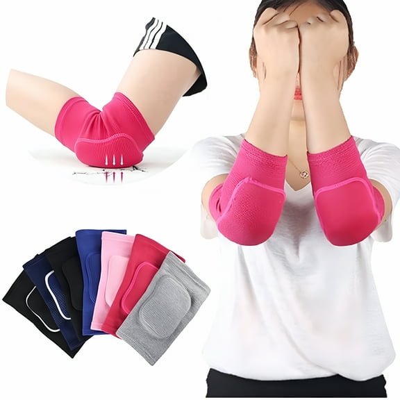 TELOLY Protective Elbow Pad, Elastic/Sponge Black, 2 Piece
