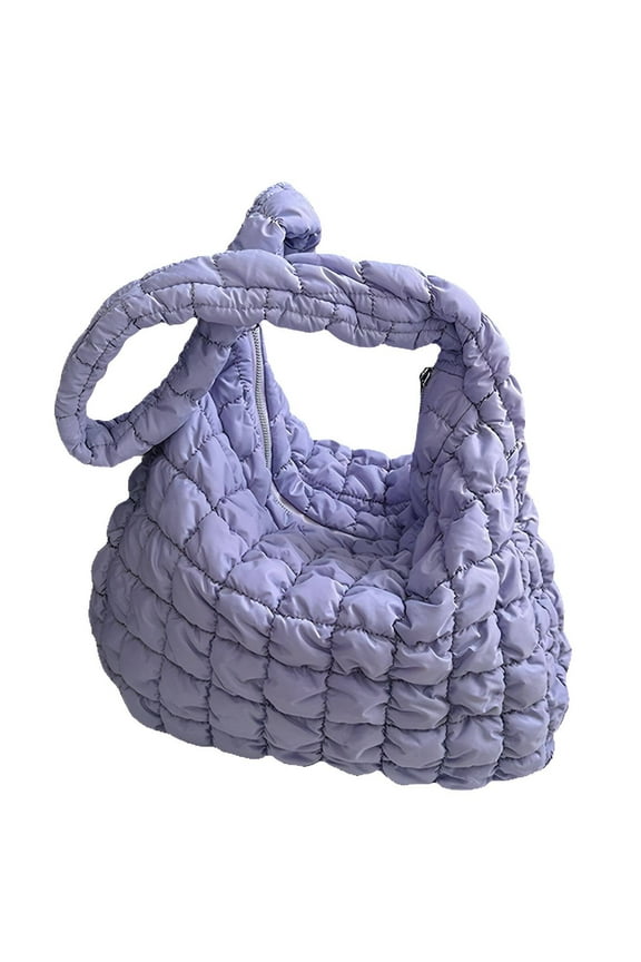 Puffer Bag,Stylish & Unique Puffy Tote Bag,Soft & Durable Puffer Purse,Purple