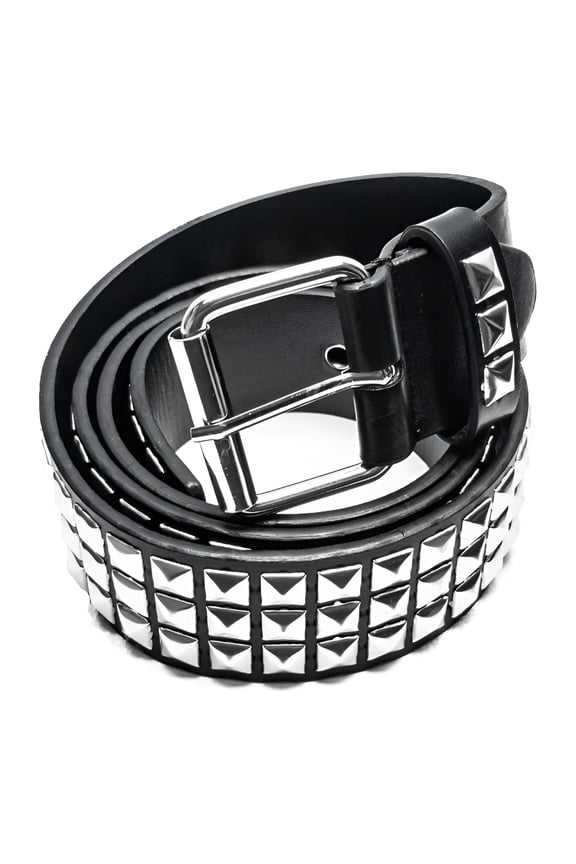 Punk Studded Belt for Women Rock Threads Goth Stud Pyramid Gothic Clothing, Black