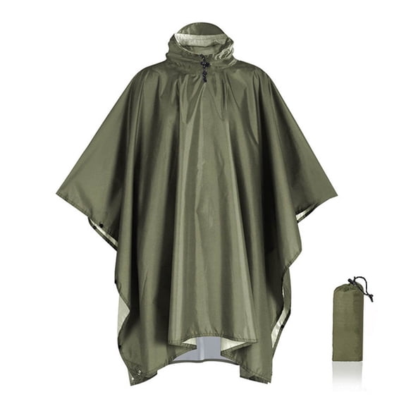 TELOLY Rain Coats for Men Adult Ripstop Wet Weather Lightweight Waterproof Multi-Use Poncho Outdoors Shirts for Men Rain Poncho with Hood Shelter Tent