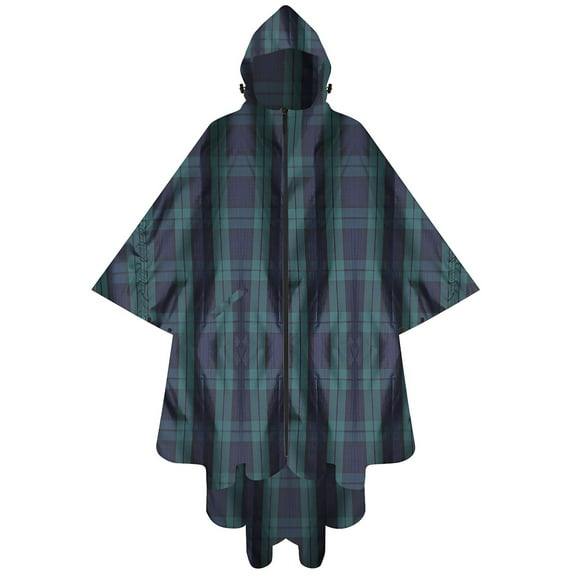TELOLY Rain Ponchos for Adults,Soft Fabric Raincoat for Women,Smooth Stitching Rain Ponchos for Women,Green