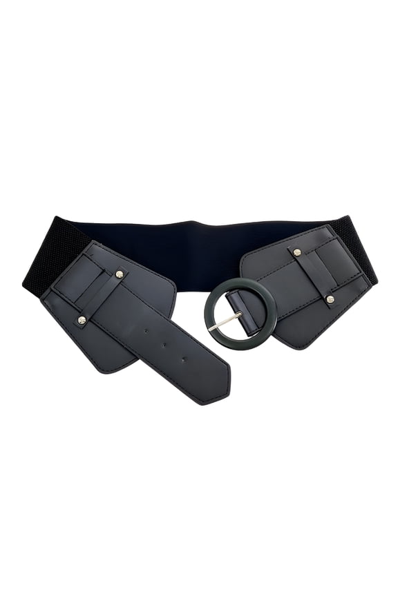 Red Wide Stretch Cummerbunds Female Waist Elastic White Corset Belts for Women Big Plus Size Dress Belt Easy Waistband Black