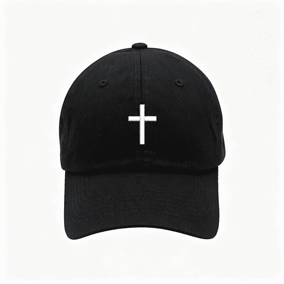 TELOLY Religious Cross Logo Embroidered Low Profile Soft Crown Unisex Baseball Dad Hat Low Profile Dad Hat