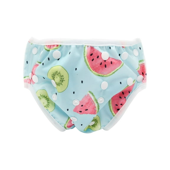 TELOLY Reusable Swim Diaper, Adjustable and Breathable Swim Diapers, Soft Waterproof Reusable Diapers for Baby