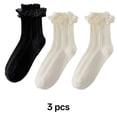 thumbnail image 1 of TELOLY Ruffle Socks Woman,Soft and Delicate Womens Ankle Socks,Won’T Pill Frilly Socks Women,Multicolor8, 1 of 2