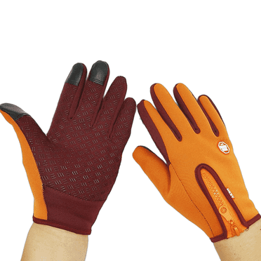 TELOLY Running Gloves Premium Material Mens Running Gloves Stylish Look Driving Gloves Multiple Sizes Orange