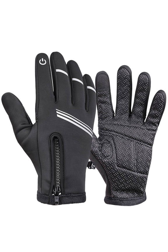 Running Gloves Waterproof Shell Mens Running Gloves Flexibility Built-In Driving Gloves Easy to Wear Black XL