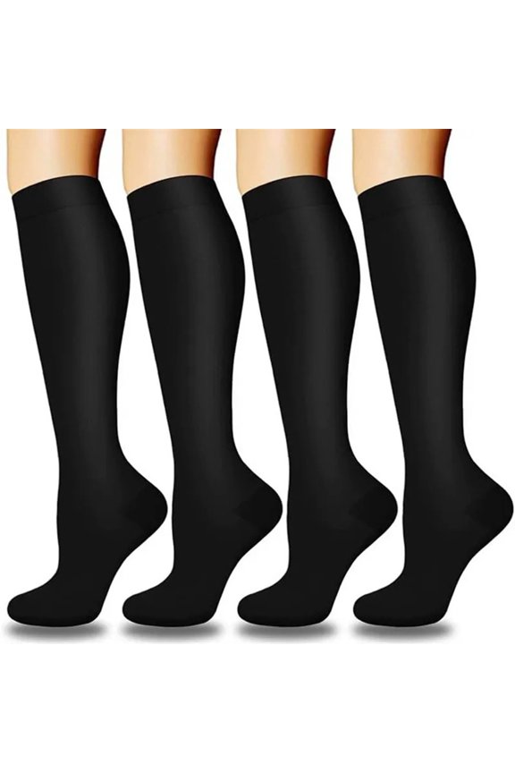 Running Socks for Women&Men Compression Socks 4 Pairs,Soft Support for Nurses Running Travel Outdoor Warm Stockings