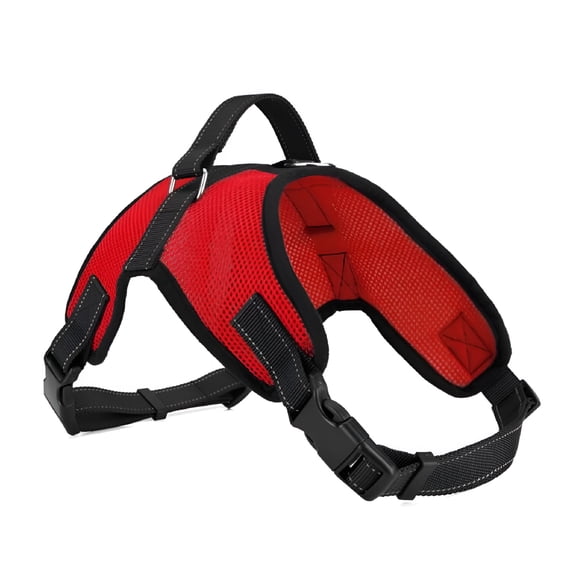 TELOLY Saddle Style Mesh Dog Harness for Medium / Large Dog - Size S (Red)
