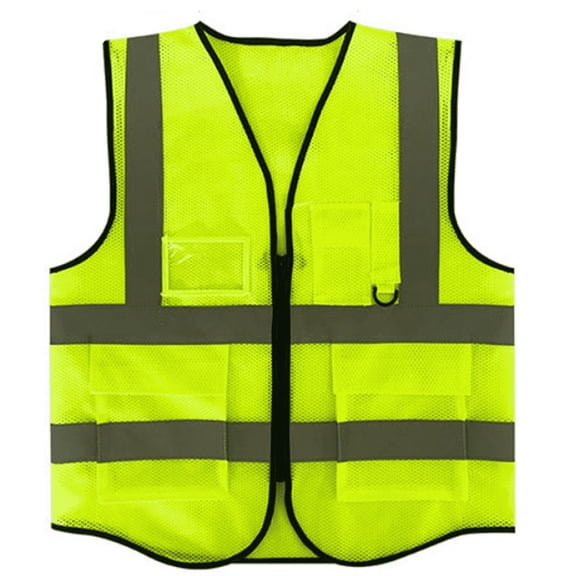 TELOLY Safety Vest,High Brightness Reflection Chalecos Reflectantes De Seguridad,Breathable And Wear-Resistant Reflective Vest green