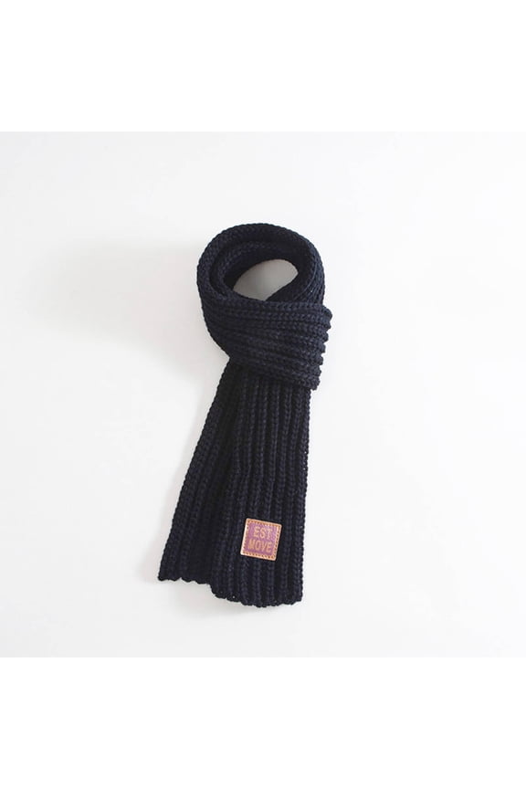 Scarf,Soft Knitted Material Winter Scarf,Thickened Warm Design Scarf For Women,Black