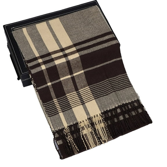 TELOLY Scarf for Men,Fashionable Checkered Mens Scarf Winter,Warm Design Plaid Scarf,Multicolor-1