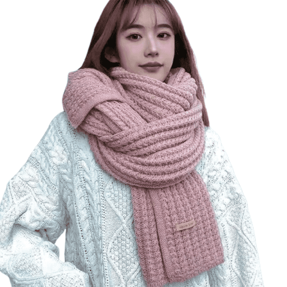 TELOLY Scarf for Women,Comfortable Knit Scarf for Women Winter,Student Style Womens Scarf,Pink