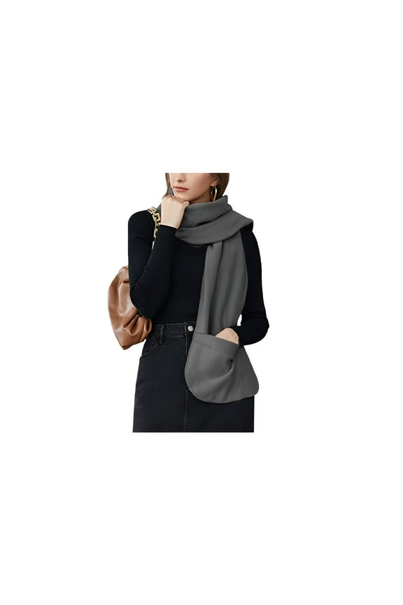 Shawl Wraps for Women,Pocket Workmanship Shawls for Women,Comfortable and Skin-Friendly Fleece Wrap Shawl,Gray1