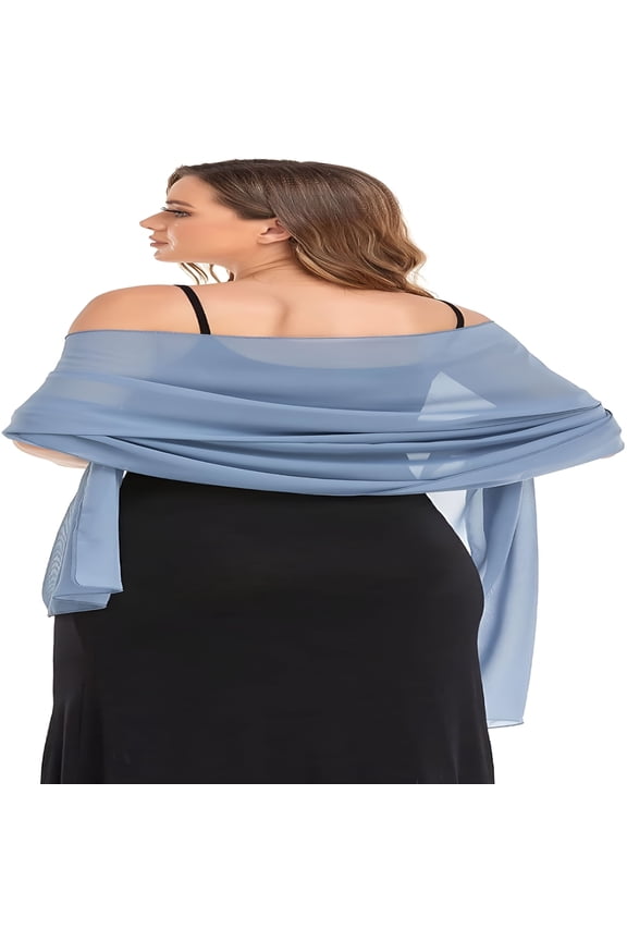 Shawls and Wraps for Evening Dresses Sheer Chiffon Women Elegant Soft Silky Wraps Wedding Bridal Scarf