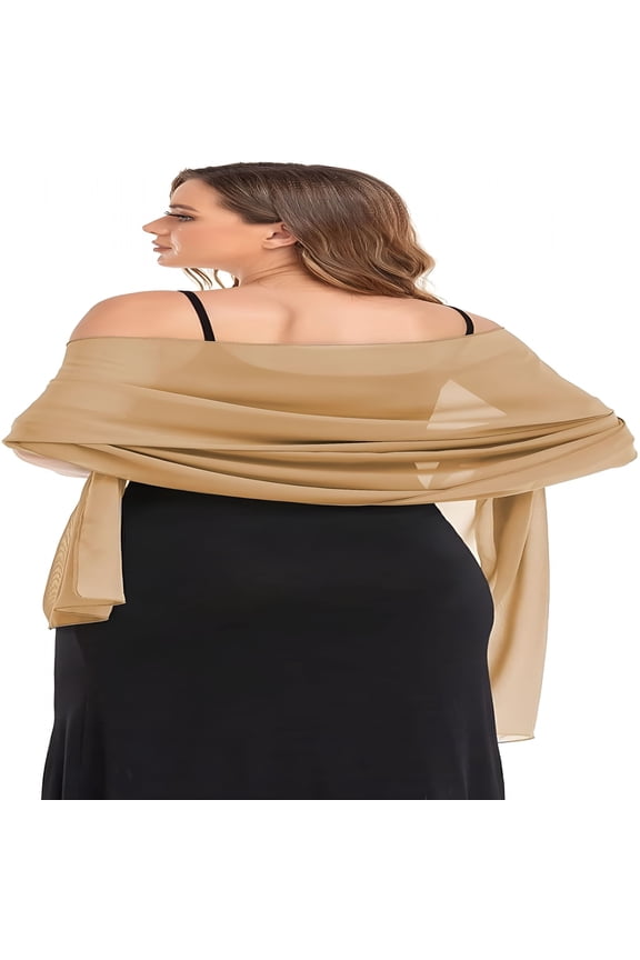 Shawls and Wraps for Evening Dresses Sheer Chiffon Women Elegant Soft Silky Wraps Wedding Bridal Scarf
