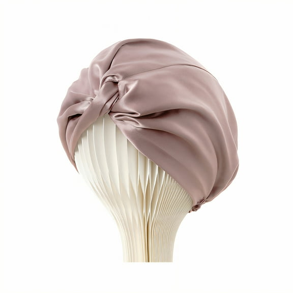 TELOLY Silk Bonnet for Sleeping,100% Mulberry Silk Hair Bonnet for Sleeping,19 Momme Mulberry Silk Satin Bonnet,Pink,OneSize
