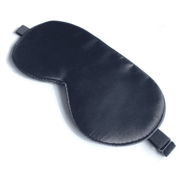 TELOLY Silk Eye Mask for Sleeping with Adjustable Strap, Satin Blackout Sleeping Eye Mask for Men&Women, Comfortable Blindfold Eyeshade for Night Sleep(Black)