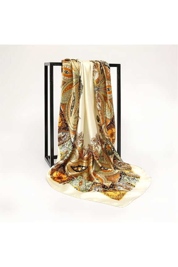 Silk Scarf Womens Elegant Large Scarves Soft Silk Feel Satin Square Scarf Shawl