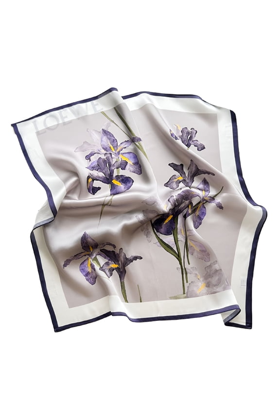 Silk Scarfs Women Small Square Scarf 21" x 21" Breathable Lightweight Neckerchief Headscarf - Style 3