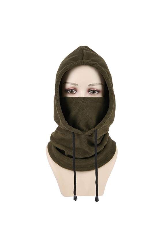 Ski Mask,Thickened Fleece Ski Mask for Men,Strong Warmth Full Face Mask,Army Green