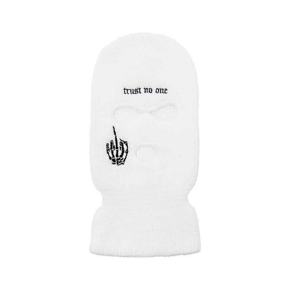 TELOLY Ski Mask,Three-Hole Breathable Design Ski Mask for Men,Suitable for Carrying Around Full Face Mask,White