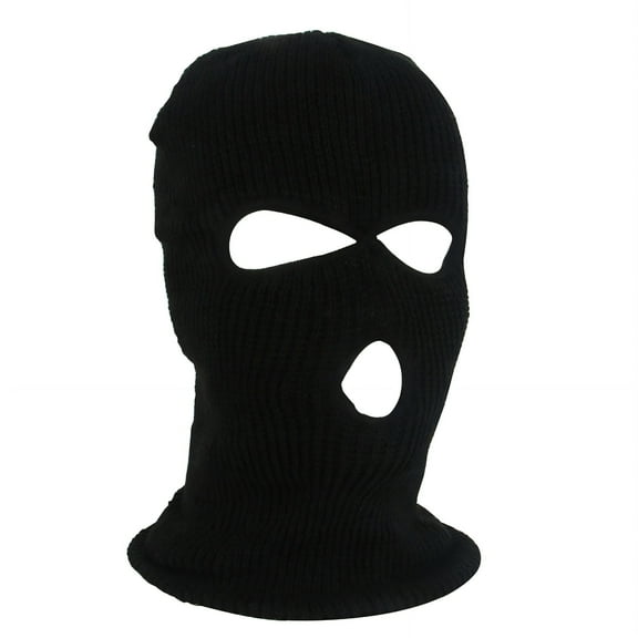 TELOLY Ski Mask,Wool Material Ski Mask for Men,Warm and Cozy Full Face Mask,Black