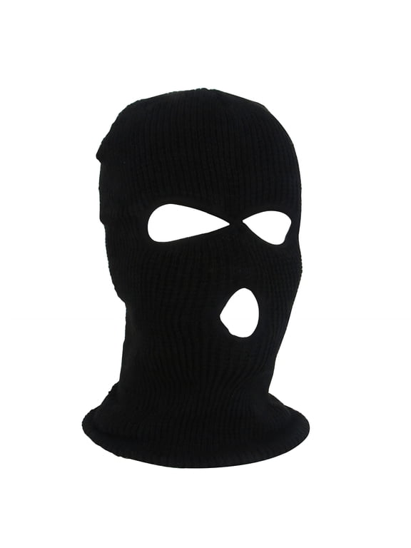Ski Mask,Outdoor Activities Ski Mask for Men,Jacquard Pattern Full Face Mask,Black