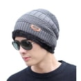 thumbnail image 1 of TELOLY Skull Cap,Fleece Design Kids Hat,Cold Protection Slouchy Hat,Gray, 1 of 2
