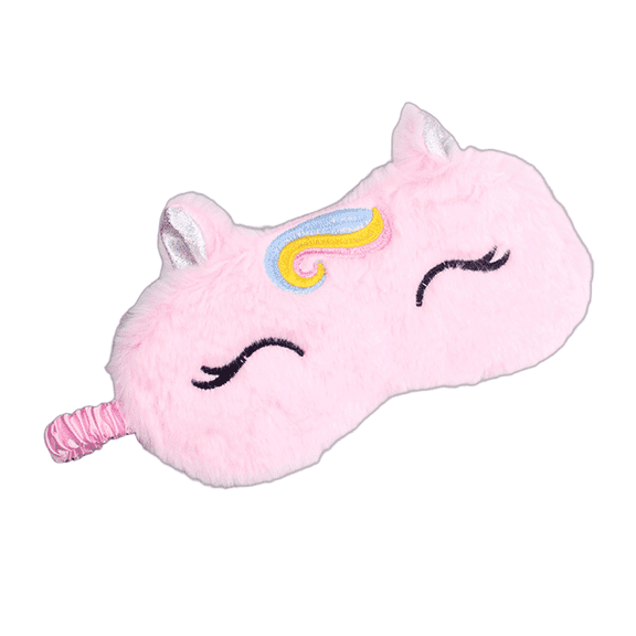 TELOLY Sleep Mask,Relaxed Movement Eye Mask for Sleeping,Breathable Plush Blindfold,Rainbow Pink