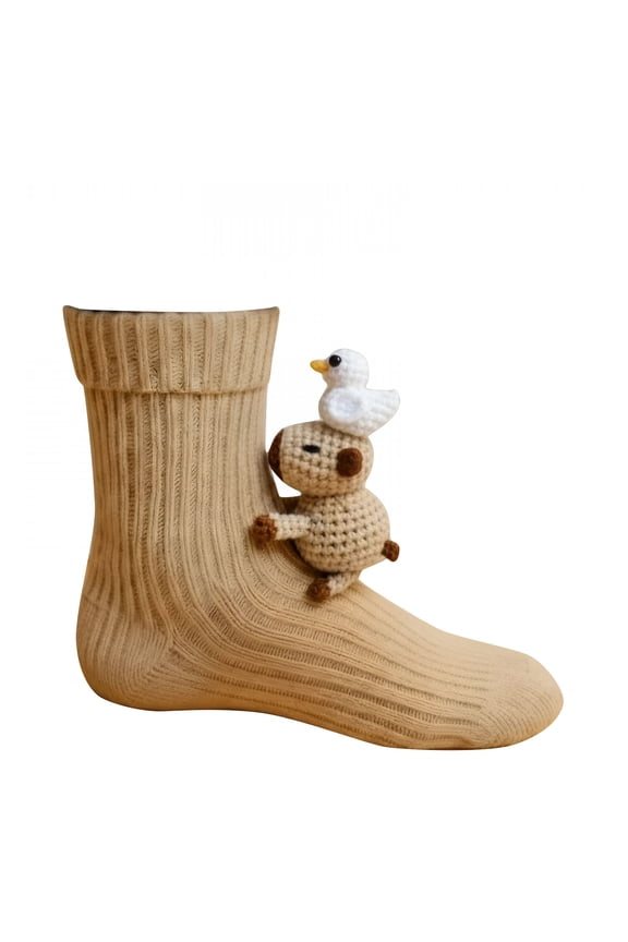 Sloth Socks for Women, 3D Knit Sloth Gifts Animal Funny and Cozy Slipper Sloth Gifts Indoor