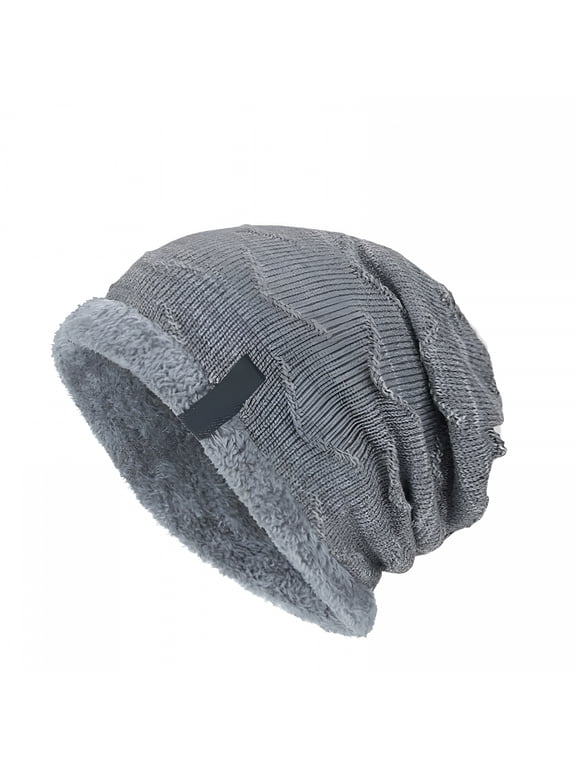 Slouchy Beanie for Men Winter Hats for Guys Cool Beanies Mens Lined Knit Warm Thick Stocking Binie Hat Mens Beanie