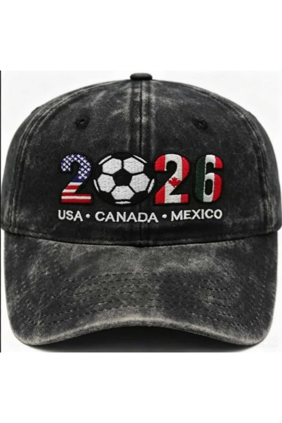 Soccer Hat Soccer Cap-Usa, Can, Mex Embroidered Baseball Cap,Soccer Fan Gifts Accessories Decorations for Men