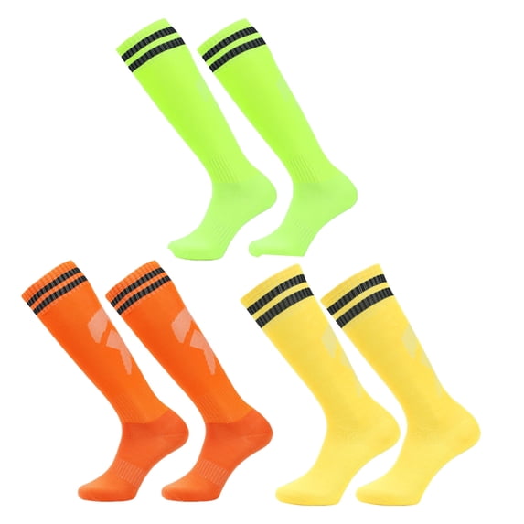 TELOLY Soccer Socks,Anti-Slip Toddler Soccer Socks,Breathable Youth Football Socks for Comfort