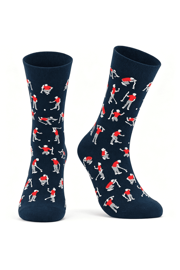 Socks - Funny Angry Golfer Socks - Funny Golf Gift for Men - 1 X Pair, Size 10-13 - Fathers Day Golf Gift